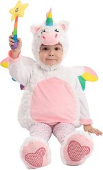 Spooktacular Creations Cute Lil’ Baby Unicorn Costume with Wings and Star Wand for Halloween Dress Up Party, Cosplay Party - Image 2